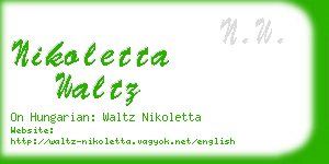 nikoletta waltz business card